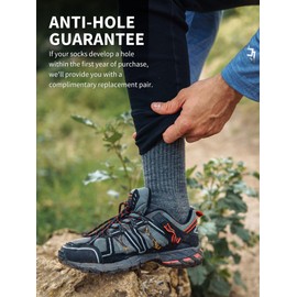 Merino.tech Merino Wool Socks for Women And Men - Merino Wool Hiking Socks Crew Style (Multicolor: Brown, Dark Green, Red, 4-8)