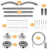 Sikaiqi Stretchable 304 Stainless Diamond Shaped Bathroom Bathtub Corner Shower