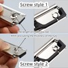 RILOMBAO 6 PCS 4.72" (12cm) Metal Clipboard Clips, Removable Pen