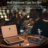 TISFA Cigar Humidor Set Travel Humidor for 5 Cigars Includes