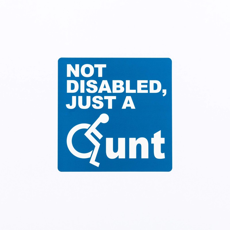 Not Disabled Just A Bad Parking Space Bay Bumper Sticker