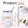 Patelai 4 Pcs Mahjong Tumbler with Lid Straw, Insulated,Elegant