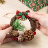 CHENLONB 24pcs Christmas Ornaments with Bells Bowknot Mini Ribbon Cute