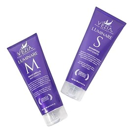 KIT LUMINARE SHAMPOO MATIZANTE  ACONDICIONADOR - VEZIA MATIZADOR DE MECHAS Y CANAS 300 ML                                                             