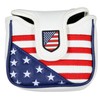 Golf Mallet Putter Cover Headcover Strip& Star Embroidery PU Leather