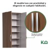 Kingsman Ropero De 2 Puertas Color Marrón De Mdp Con