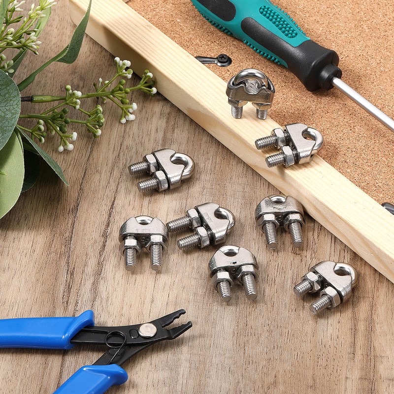 20 PCS M10 3/8" Wire Rope Cable Clip Clamp, 304