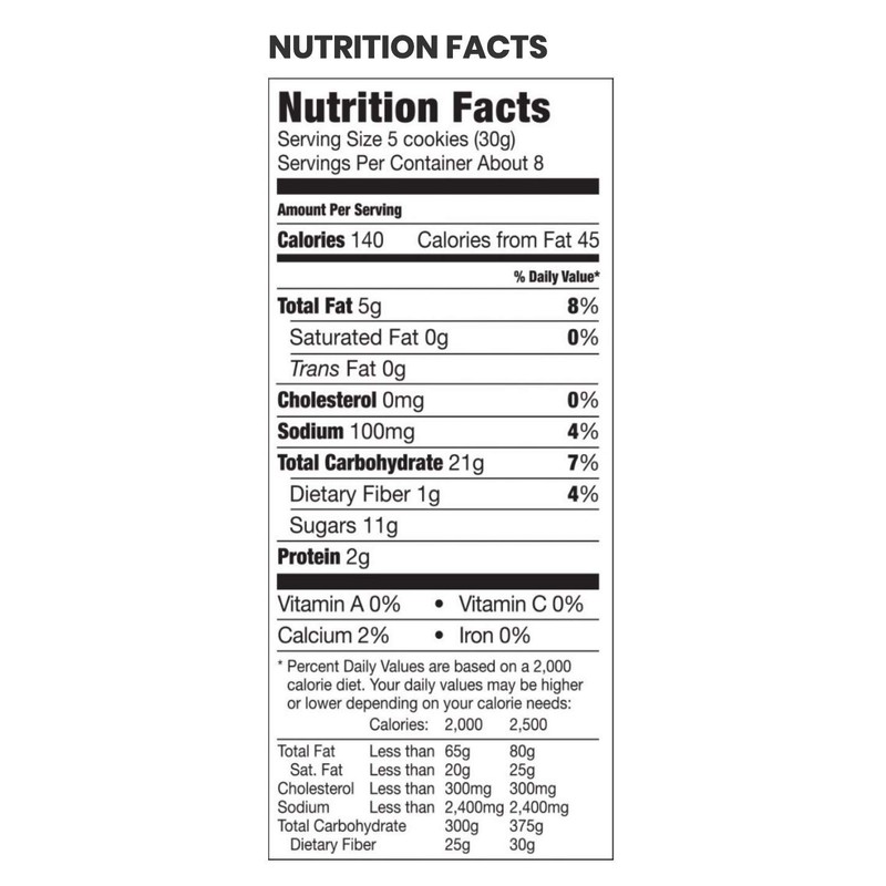 Mi-Del Ginger Snap Cookies Flavor - Non GMO Certified, 0g