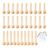 30 Pieces Spice Spoons, 1 Piece Storage Bag, Mini Wooden