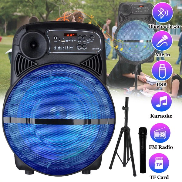 Universal 15 inch Professional Bluetooth PA Speaker Heavy Bass Sound