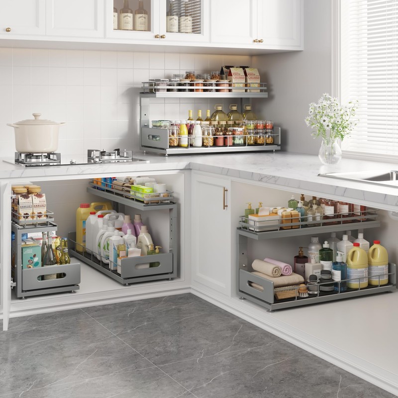 Biboraya 2 Pack 21 in Depth Pull Out Cabinet Storage