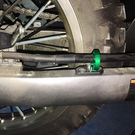 NICECNC Green Rear Brake Hose Cable Clamp Holder Guide Mount Compatible with Kawasaki KX80 KX85 KX100 KX125 KLX140L KLX140G KLX140 KLX230R KLX250SF See Fitment