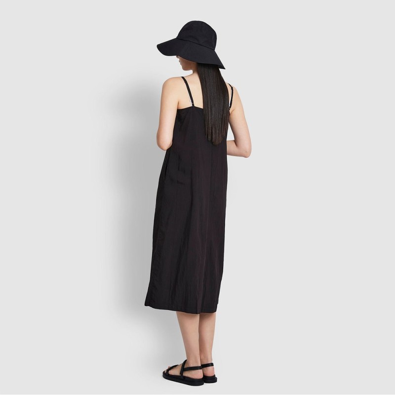 JAJU Women's Crinkle Busteir Dress_Black