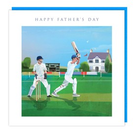 Cricket Fathers Day Card Dad Sport - Stylish Illustrated Greeting Card