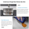 ORLANDO 13x13 inch Undermount Bar Sink, 18-Gauge Stainless Steel Single