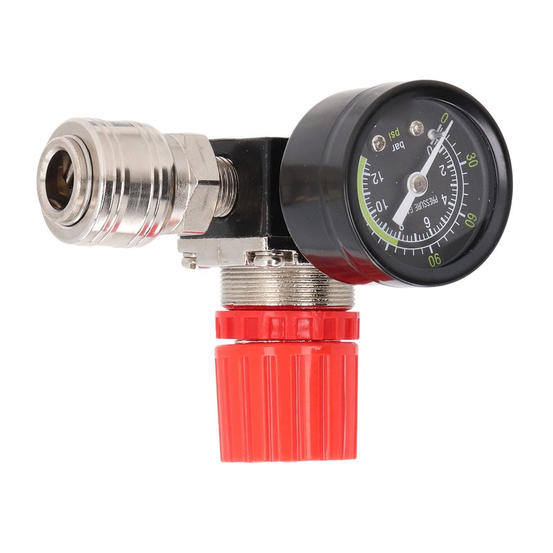 Air Compressor Regulator 4 Holes 0 to 180PSI European Air