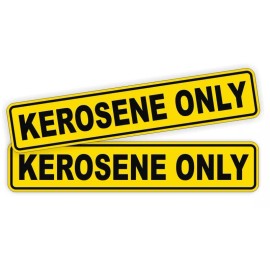 Unbranded/Generic Kerosene Only Vinyl Decals / Stickers / Labels Fuel Door Label Pair K1 1-K (2x)