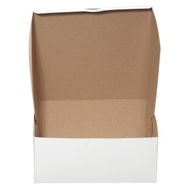 [10 Pack] White Bakery Pastry Boxes - 9 x 9 x 4 Inches - White Kraft Paperboard for Home or Retail - Eco Friendly Paper Cardboard Recyclable for Pastries, Cookies, Cakes, Pies, Gift Box, Baby Shower