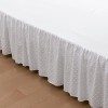 Tsutomi Tufted Dot Bed Skirt Full Size Ruffled Bed Skirt