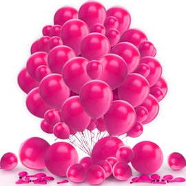 Hot Pink Balloons 12 Inch Pink Balloons Birthday 10pcs Dark Pink Balloons for Pink Themed Party Decoration Proposal Baby Shower Bridal Shower Wedding Decoration