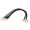 J&D 4 Pin Molex to Fan Power Splitter Cable 2Pack,