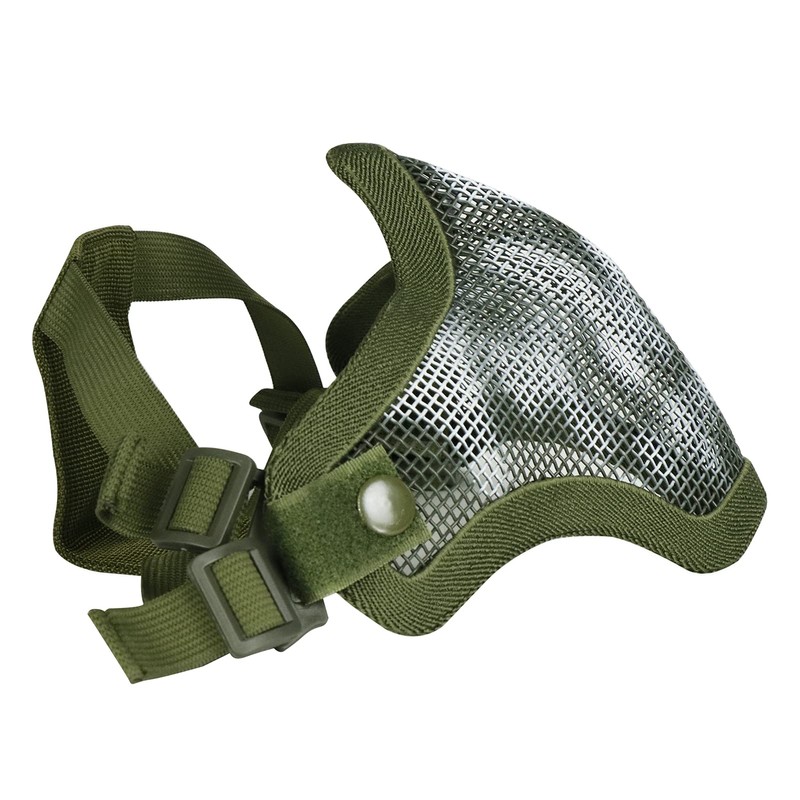 AOUTACC Airsoft Mesh Mask and Goggles Set, Half Face Steel