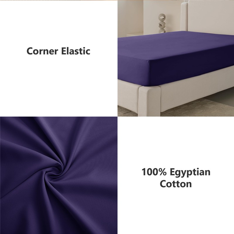 My Home Store Fitted Sheet 100% Egyptian Cotton 300TC Hotel