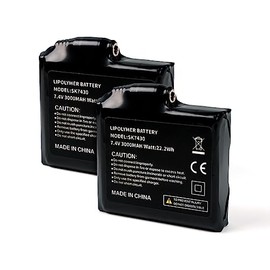 Dr.Warm 7.4V 3000MAH Rechargable Lipolymer Battery for Heated Gloves Heated Socks/ 2PCS