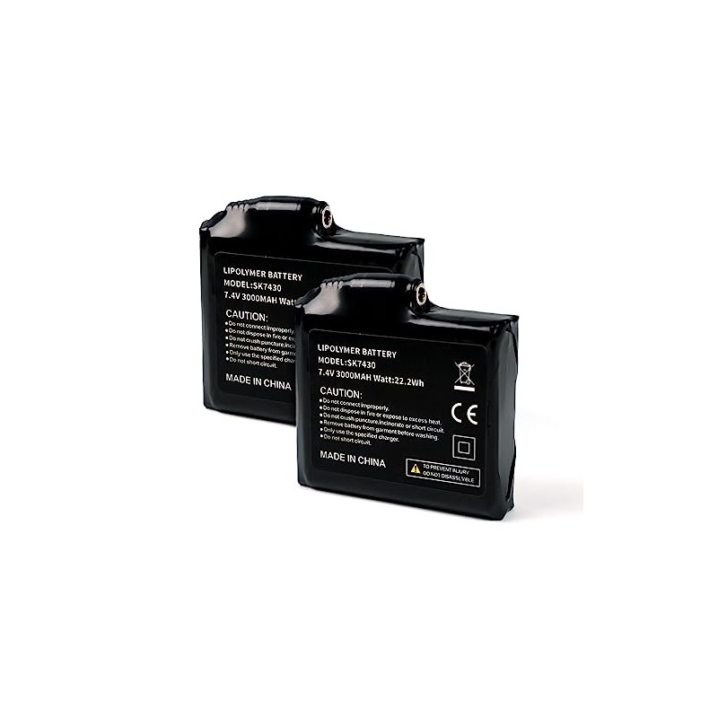 Dr.Warm 7.4V 3000MAH Rechargable Lipolymer Battery for Heated Gloves Heated