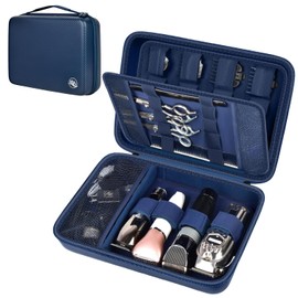 Estuche rígido de viaje para cortadoras de pelo, bolsa organizadora de suministros para peluquería y corte de pelo, soporte de almacenamiento para cortadoras de pelo Ufree/Wahl/Andis Men Razor Guard