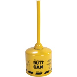 Eagle 1200YELLOW Yellow All Metal Galvanized Steel Original Butt Can, 5 gallon Capacity, 33" Height, 12" Diameter