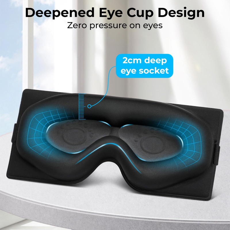 Alyvisun Blackout Sleep Mask, Deepen Eye Contour, Black