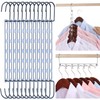 Hangers Space Saving, 12 Pack Metal Hanger Organizer, Closet Space