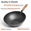 WANGYUANJI 12.6-Inch Wok Pan with Lid, Flat Bottom Wok with