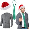 Suhine 3 Pcs Christmas Men 1980s Movie Costume Accessory Cardigan