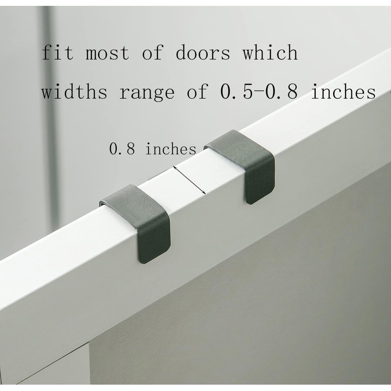 eywlwaar Over The Cabinet Door Single Hooks 5 Pack (Black)