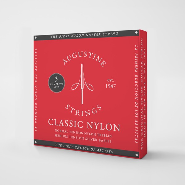 Augustine Classical Guitar Strings, The Original Nylon String, 3 Sets