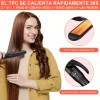 Tenazas Rizadora Con Planchas Cabello Pelo Ajustable Rosa