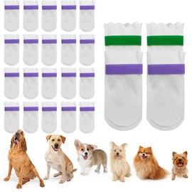 20PCS Disposable Dog Booties,Disposable Waterproof Dog Boots for Paw Protection Foot Covers for Cats Shoes Self-Adhesive Adjustable Straps(Velcro Strap L)