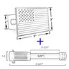 American Flag Metal Trailer Hitch Cover for 2 inch Receivers（with