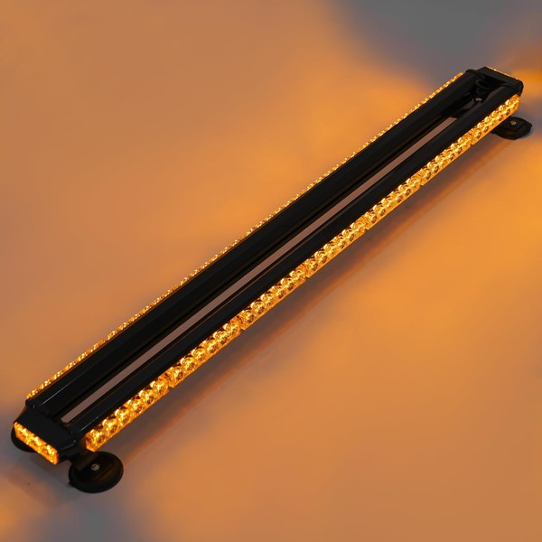 LOYALHEARTDY Amber LED Light Bar, LED Beacon Lights 12-24V Amber