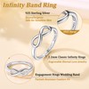Suplight 925 Sterling Silver Ring High Polish Simple Infinity Knot