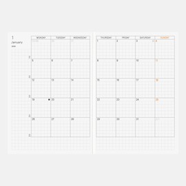 Hobonichi Techo 2026 Main Body Planner [A6/1 page per day (English)/January/Monday start]