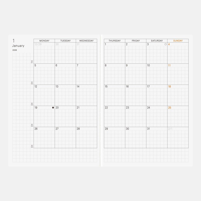 Hobonichi Techo 2026 Main Body Planner [A6/1 page per day
