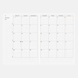 Hobonichi Techo 2026 Main Body Planner [A6/1 page per day (English)/January/Monday start]
