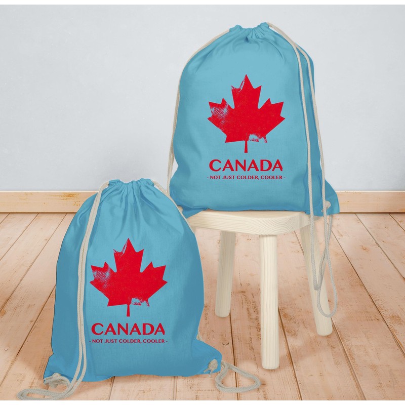 Vintage Gym Bag with Writing “Canada, Not Just Colder, Cooler”