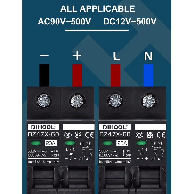 DC Isolator Switch 12 V 24 V Solar PV Circuit