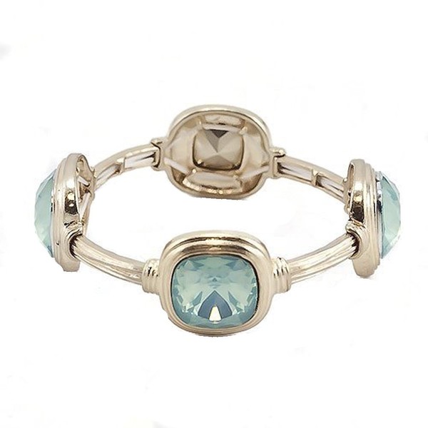 Dragonfly Spirit Designs Stretch Metal Bracelet Seafoam Green