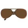 Jesters Party Elvis Vintage Style Gold Frame Plastic Sunglasses with Brown Lenses, UV Protected
