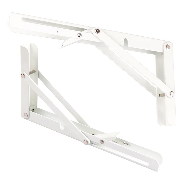 Oudtinx 2PCS Folding Shelf Brackets,Heavy Duty Triangle Shelf Bracket for